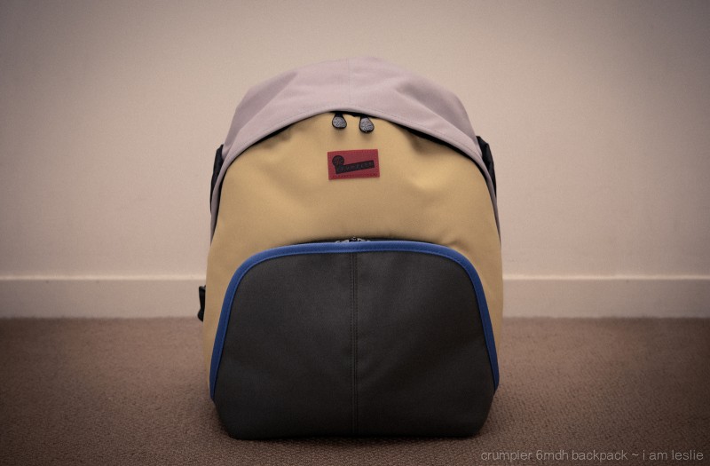 Front and side of crumpler 6 million dollar home backpack
