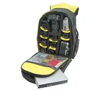 open showing gear and laptop