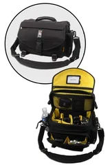 inside bag with camera gear