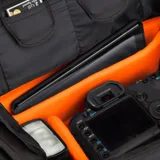 camera gear inside bag