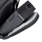 battery charger inside side pocket closeup