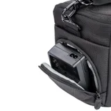 battery charger inside side pocket closeup