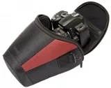 bag inside holster in black/red