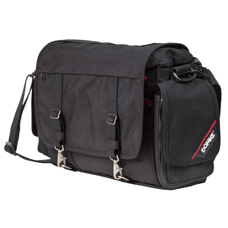 Domke Metro Messenger front and side in CORDURA BLACK