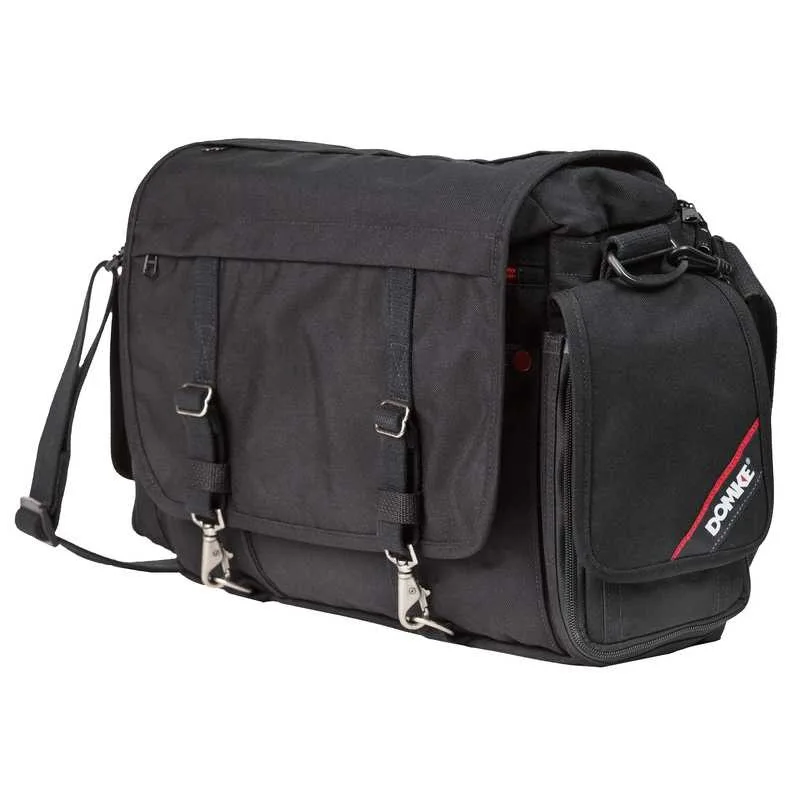Domke Metro Messenger front and side in CORDURA BLACK