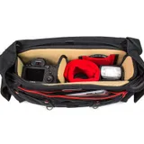 Domke Metro Messenger with camera gear inside in CORDURA BLACK