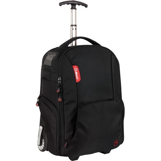 Nest Athena A90 rolling backpack front in black