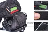 koolertron Waterproof Fashion Casual DSLR Camera Bag in  black with camera equipment inside