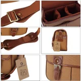 Koolertron Vintage fashionable Canvas DSLR Camera Bag in Brown