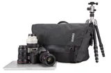 Thule Covert DSLR Messenger with camera gear outside
