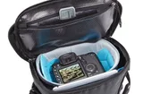 Thule Covert DSLR Satchel camera gear inside