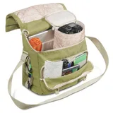 A padded compartment holds most laptops and netbook computers (17' or less).