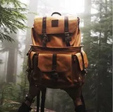 Langly Alpha Pro khaki worn on back