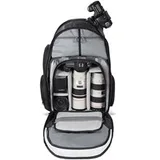 Dakine Mission Photo 25L 15W in Glacier with camera gear inside