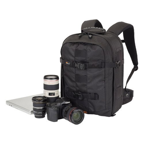 Lowepro Pro Runner 350 AW with camera gear and laptop outside