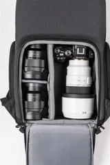 Think Tank Trifecta 8 Backpack gear inside example 2