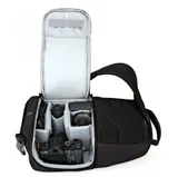Lowepro Slingshot Edge 150 AW open and full of camera gear