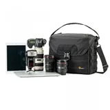 Lowepro ProTactic SH 200 AW with camera gear outside