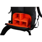Nest Hiker 60 Backpack rear open in black