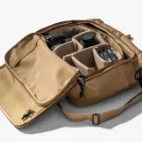 Langly Weekender Flight interior with camera equipment and dividers