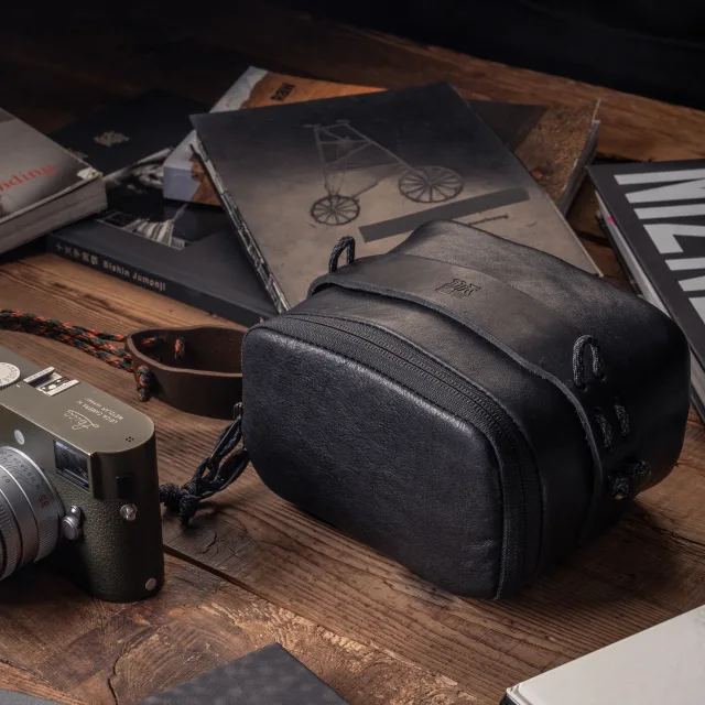 Wotancraft Full Leather Portable Camera Pouch L