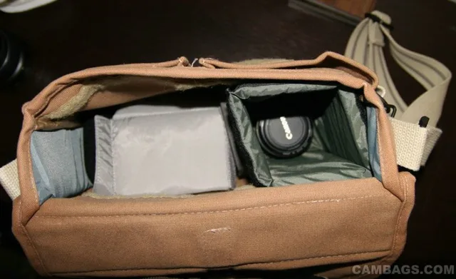 A padded spacer (again from another bag) goes on top of the DO: