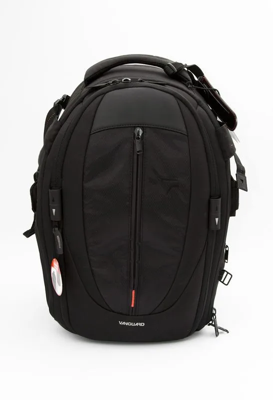 Heres the front of the bag, there is a pocket the whole length of the main compartment flap. Its not deep but enough room for manuals, lens caps, cables, phone, mp3,etc