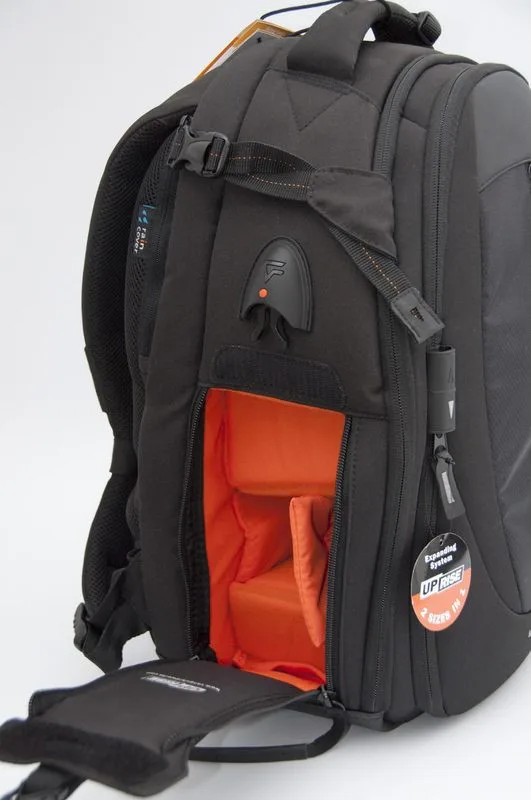 Here is the side access open. It has a combination of buckle fixing , velcro and zipper but it alllows extra security if the buckle is fastened. But this can be left undone and the velcro and zip allow for faster access without the fear of your camera fal
