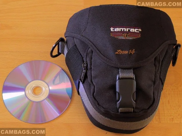 It is a bit of a tight fit, but you probably cant get a more compact bag! Everybody knows how big a DVD is, right?