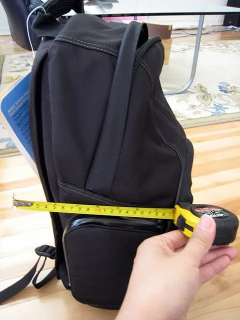 The camera bag looks is perfect. Not fancy that will attract a lot of attention. It looks also like just normal backpack. It is not huge. So no worry that you will bump people unless it is really crowded